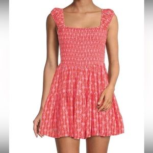 Free People pink Sweet Annie mini dress size L